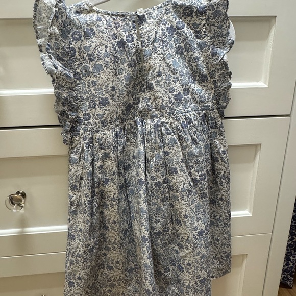 Pink Chicken Blue Floral Kids Dress - Picture 4 of 4